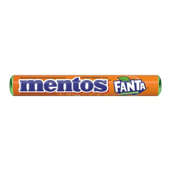 Balas Mentos Fanta Laranja 14 Unidades 37,5g
