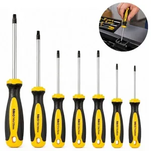 Jogo de Chave Fenda Torx Magnetica 7 Pecas T10 a T40 Manutencao Profissional Cabo Ergonomico Yeet Jogo de Chave Fenda Torx Magnetica 7 Pecas T10 a T40 Manutencao Automotiva e Eletronicos Yeet