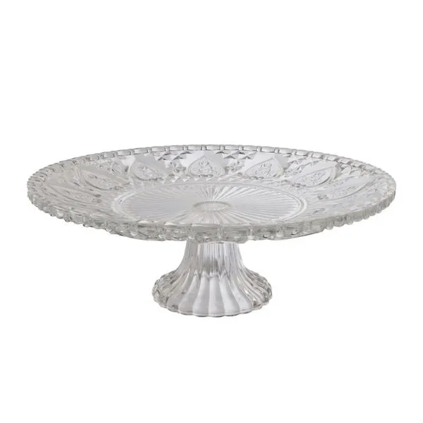 Centro de Mesa Com Pé Yara Vidro 30cm PRATP084 - Hauskraft