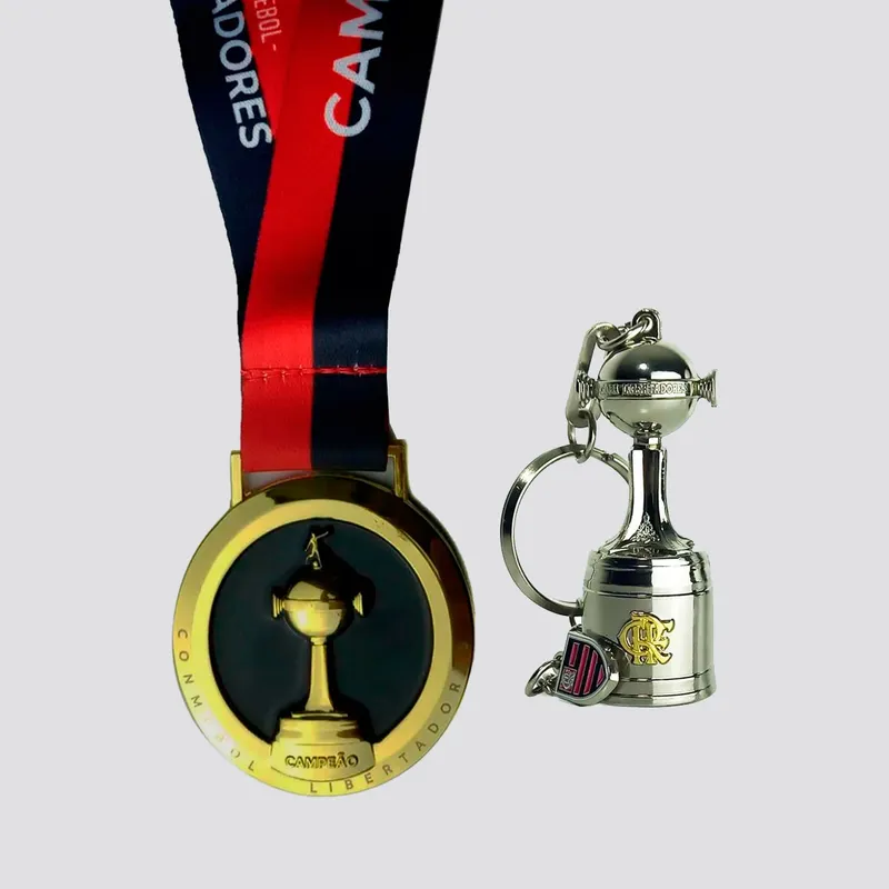 Kit Medalha e Chaveiro Libertadores Flamengo 2019