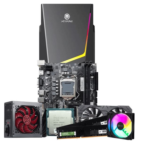 PC Gamer i5 7400 RX580 8GB 16GB SSD 512GB Completo Montado