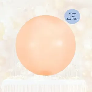 Balão Bubble - Salmão Leitoso - 45 cm x 45 cm - BR Festas - Valor Unitário