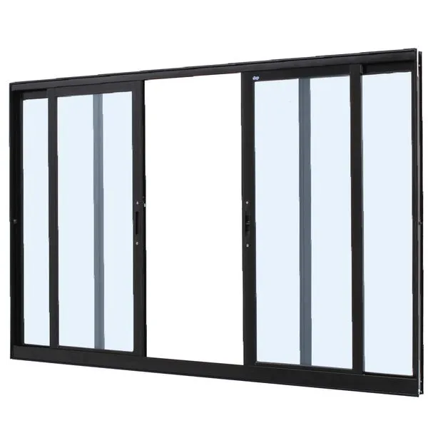 Janela Caribe 4F 200x120 Preta - 1002-5675 -JAP