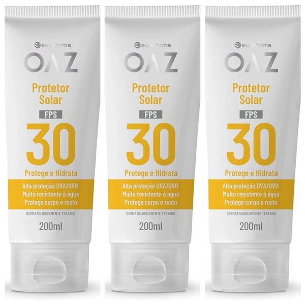 Kit com 3 Unidades de Oaz Protetor Solar 30 FPS 200ml