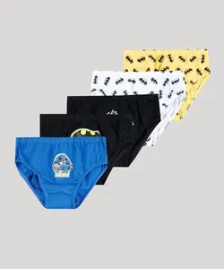 Kit de 5 Cuecas Infantis Batman Slip Multicor 2