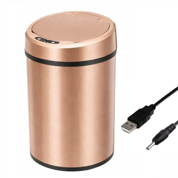Cesto Lixo Smart 12l Automático Com Sensor Usb Recarregável