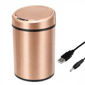 Cesto Lixo Smart 12l Automático Com Sensor Usb Recarregável