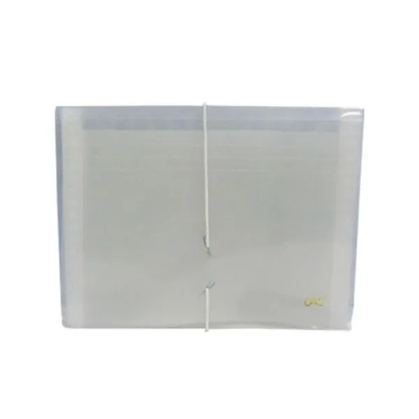 Pasta Sanfonada DAC Plástica Duplicata 12 Divisões 240MM X 180MM Transparente Pasta Sanfonada DAC Plástica Duplicata 12 Divisões Transparente