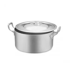 Caçarola Hotel Nr 32 12L de Alumínio com Alças Reforçadas e Tampa para Cozinha Industrial Aluminio ABC Caçarola Hotel Nr 32 12L Alumínio Alças Reforçadas Aluminio ABC