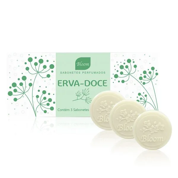Kit c/4 Sabonete Bloom Estojo Com 3x90g Erva Doce