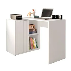 Mesa de Computador Future com Porta de Correr Caemmun Branco