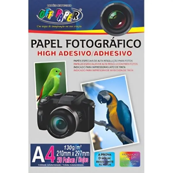 Papel Fotográfico Off Paper Adesivo A4 130G Com 50 Folhas (MP)