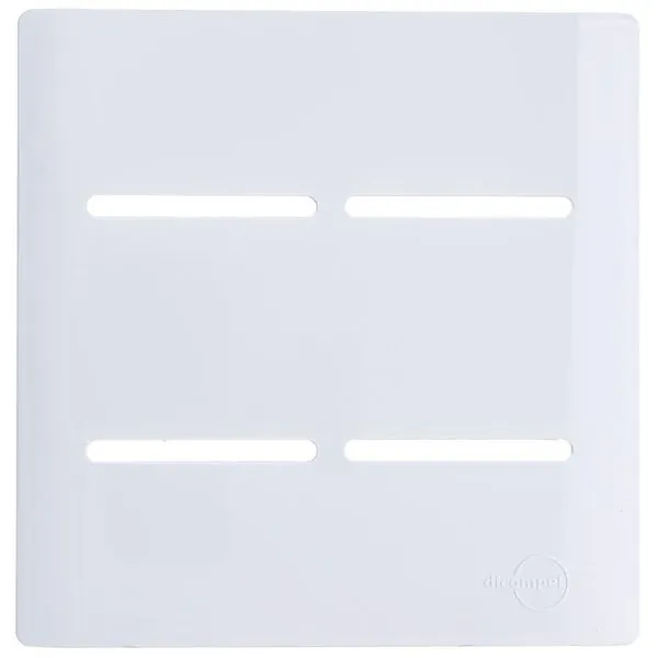 Placa 4x4 para 4 Interruptores + Suporte Branco da Linha Novara - 1100-56 - DICOMPEL
