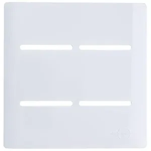 Placa 4x4 para 4 Interruptores + Suporte Branco da Linha Novara - 1100-56 - DICOMPEL
