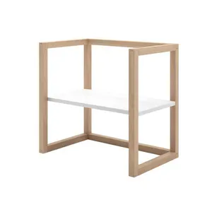 Mesinha Infantil Didática Branco/Carvalho com Regulagem de Altura - Quater