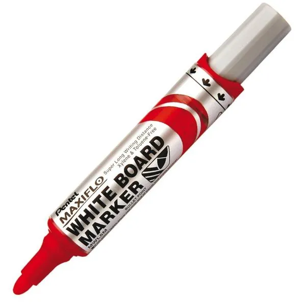 Marcador Para Quadro Branco De Alta Capacidade Maxiflo Pentel Vermelho