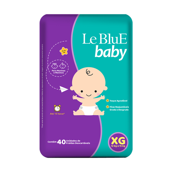 Fralda Le Blue Baby XG 40 Unidades Fralda Le Blue Baby XG 42 Unidades