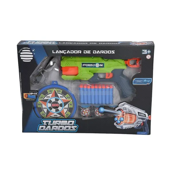 Lançador de Dardos Storm Zone Plástico Sortido 23 Peças LM2196 - honeyhome