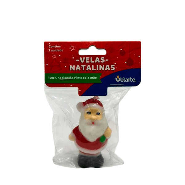 Vela Mini Papai Noel Natal Velarte