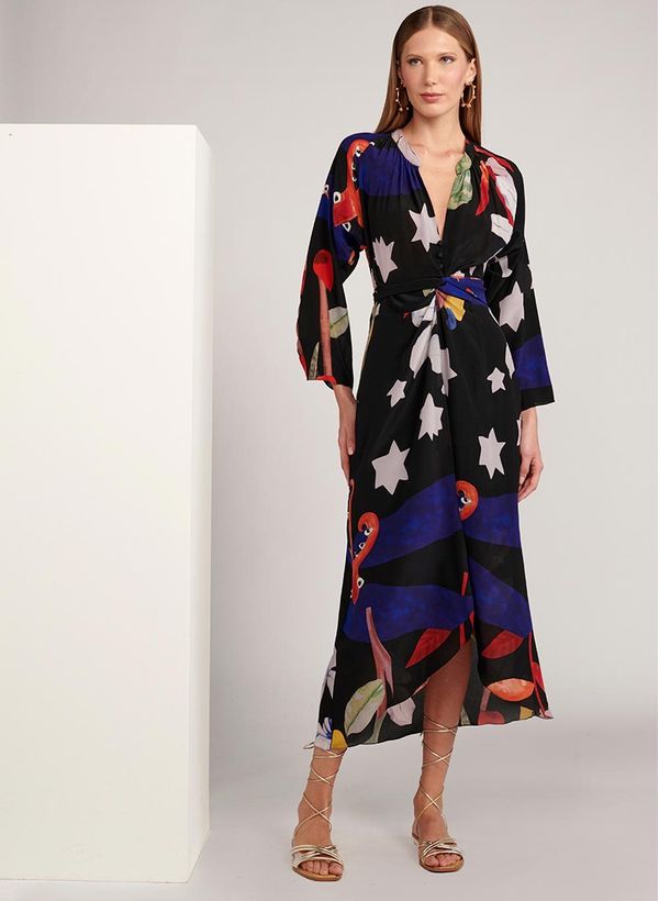 Vestido Le Lis e BDLN Rute Seda Feminino 44