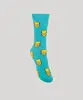 Meia Infantil Cano Alto Divertida Bart Simpson Azul 30-33