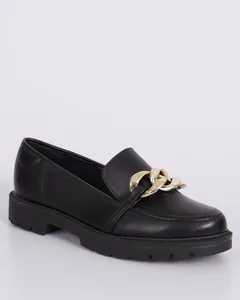 Mocassim Feminino Beira Rio com Detalhe Trançado Preto 35