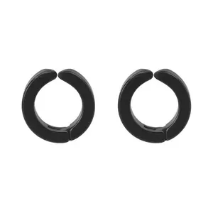 Par de Brincos Press Duo de Aço Preto