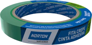 Fita Crepe Verde de Polimento 18mmx40m Norton
