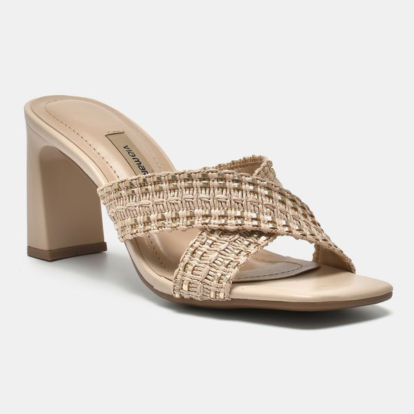 Tamanco Casual Via Marte Bege 288-010-01 36