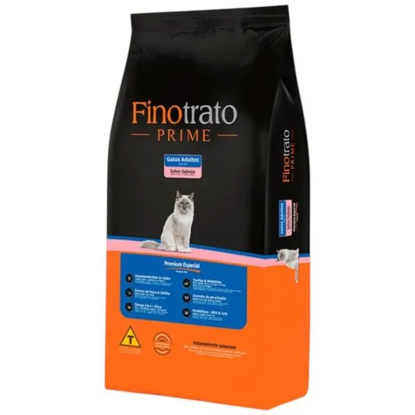Ração Gatos Adultos Finotrato Prime Salmão 1kg (MP)