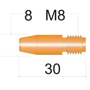 Bico de contato 1,2 mm x 30 mm para tocha SBME 450 / 470 - OXIMIG