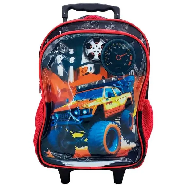 Mochila De Rodinha Tegaote Monster Car 40cm GK14 GM14 (MP)