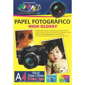 Papel Fotográfico Off Paper High Glossy 180G Com 20 Folhas (MP)