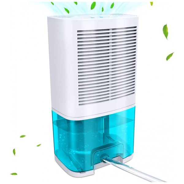 Desumidificador Portátil de 2L com Mangueira de Drenagem, Área 30 m2, LEVOAIR YXTX 607D, Branco 110v