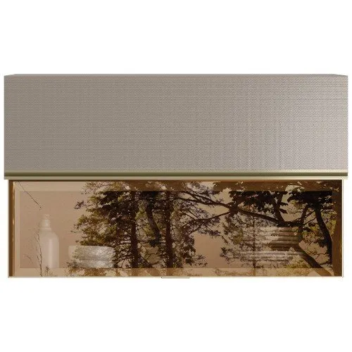 Armário Aéreo Proença 2 Portas com Vidro Reflecta 120cm Nogueira D9212RF