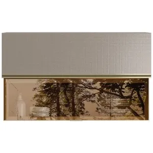 Armário Aéreo Proença 2 Portas com Vidro Reflecta 120cm Nogueira D9212RF