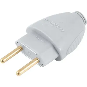 Plugue Macho 2P Redondo Cinza 10A/250V - Daneva