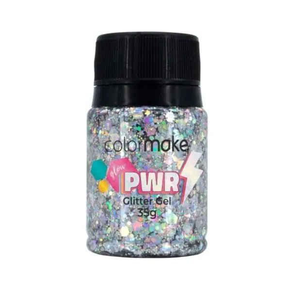 Glitter Gel Color Make Prata 35g