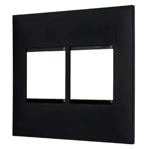 Placa 4x4" Legrand Pial Plus+ 2 Seções + 2 Seções Adjacentes Preto 618512PT (MP)