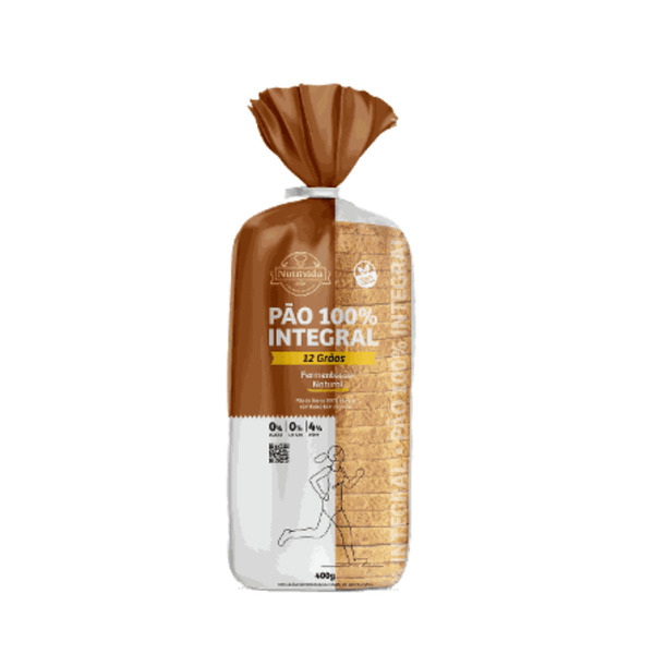 Pão de Forma Vegano 12 Grãos Nutri-Vida 400g