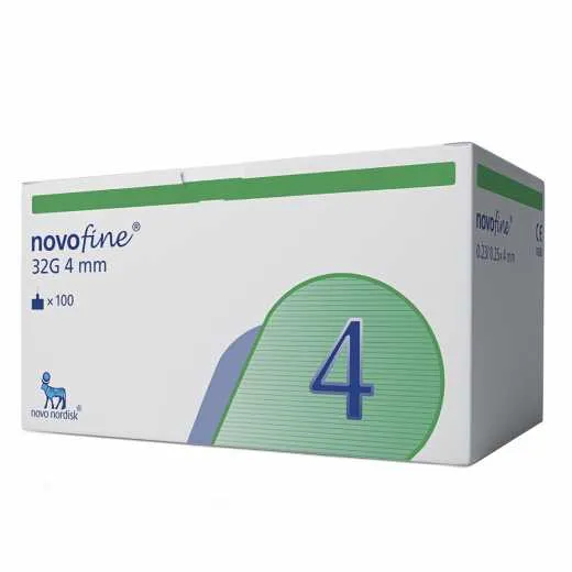 Agulha Caneta Novofine 4mm 32G NAO DEFINIDO 100 Unidades