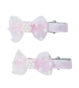 Bico de Pato Mini Laço Rosa com 2 unidades Rosa