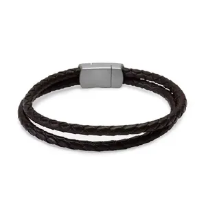 Pulseira Elisson de Couro Marrom Marrom M