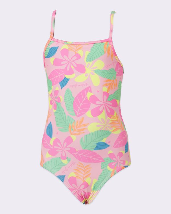 Maiô Infantil De Alcinha Estampado Proteção UV50+ Rosa 8