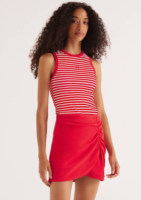 Regata Feminina Listrada Em Malha Premium - Vermelho P