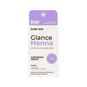 Henna Rare Way Glance Mini Castanho Médio 1,5g