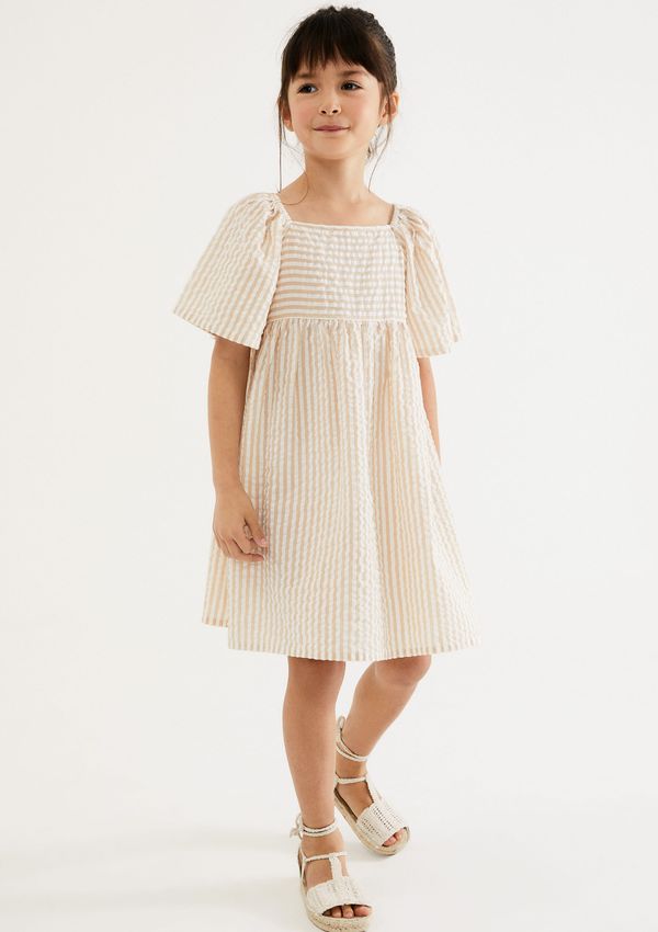 Vestido Infantil Menina Fio Tinto - Creme 016