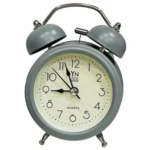 Relógio De Mesa Yn Clock Despertador Cinza (MP)