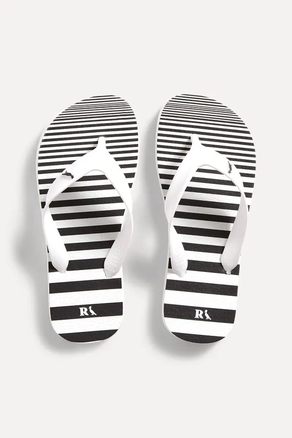 Chinelo Rmi Listras Gradientes Mini Branco/Branco - 29/30