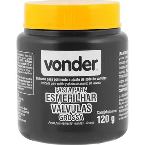 Pasta para Esmerilhar Válvulas Grossa 120g para Desbaste e Ajuste de Sede com Abrasivos Selecionados Vonder Pasta para Esmerilhar Válvulas Grossa 120g para Ajuste de Sede e Assentamento Perfeito Vonder